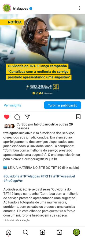 Acessibilidade - legenda