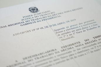Prazos suspensos na 2ª e 5ª Varas do Trabalho de Maceió no período de 06 a 17 de maio