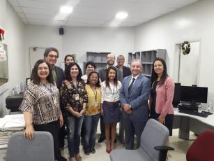 Magistrados e servidores  presentes à audiência realizada na CAVT