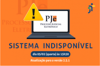 PJE - Sistema Indisponivel