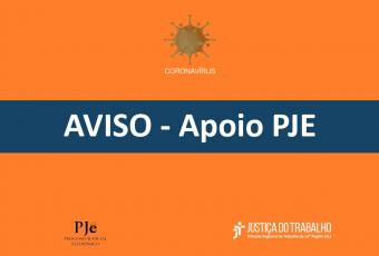 Aviso PJe sobre o coronavírus