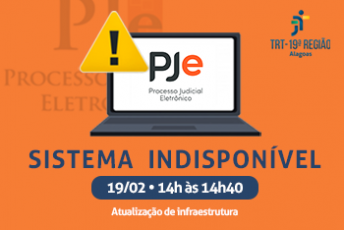 Card PJe Sistema Indisponível