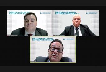 Advogado trabalhista Alessandro Medeiros de Lemos, secretário-geral da Presidência Raul Júnior e desembargador João Leite de Arruda Alencar