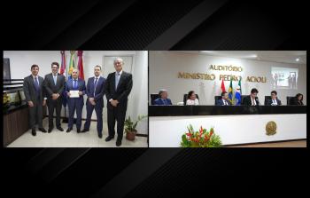 Desembargadores do TRF5 visitam o TRT-19