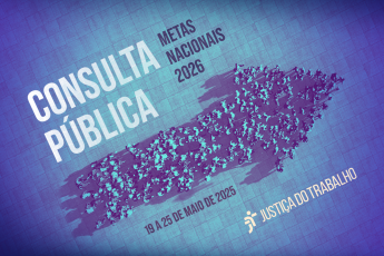 Fundo azul com uma seta e o nome consulta publica em letras brancas