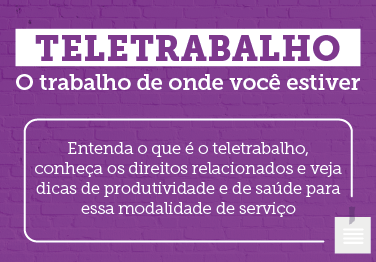 Capa da cartilha Teletrabalho - o trabalho de onde você estiver