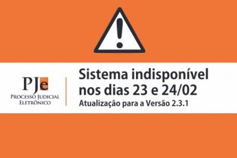 Manutenção no PJe do TRT/AL deixará sistema indisponível no sábado (23.02) e domingo (24.02)