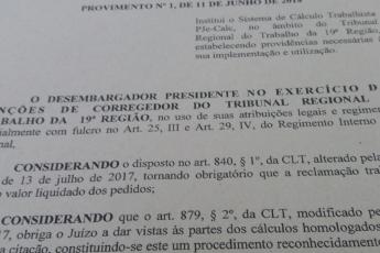 PJe-Calc deverá ser adotado por todas as unidades do TRT/AL a partir de 1º de outubro de 2018