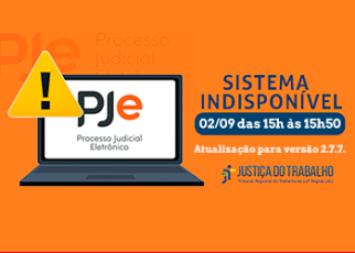 Sistema PJe do TRT-19 terá suspensão das 15h às 15h50 desta sexta-feira (02/09)