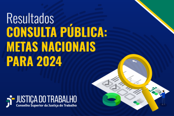 Poster azul com letras na cor dourada à esquerda. Uma lupa na cor dourada do lado direito sobre um papel branco.