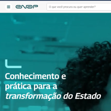 Imagem com  o logo da ENAP