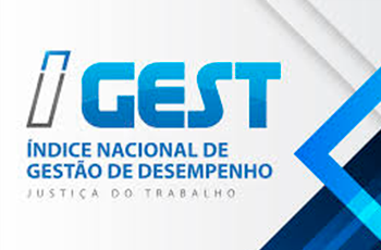 Imagem com fundo cinza e, ao centro, a seguinte frase:  I gest - índice nacional de gestão de desempenho escrito em letras azuis