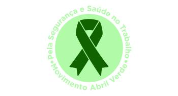 selo do abril verde; gravata verde escuro ao centro da imagem