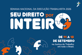 Card de fundo azul com letras nas cores branca e laranja. Há círculo e semicírculos nas mensmas cores
