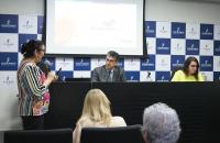 Juiz Alonso Filho e a procuradora Virginia Gonçalves na reunião do Fetipat