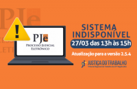 PJe do TRT/AL terá suspensão das 13h às 15h desta sexta (27.03)