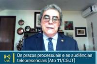 Reprodução foto da live do corregedor-geral da Justiça do Trabalho, ministro Aloysio Corrêa da Veiga