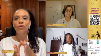 reprodução de imagem das participantes do webinário