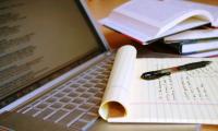 Notebook, Cadernos, caneta, livros