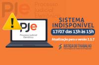 Suspensão decorre da necessidade de implantação da versão 2.5.7