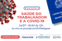Card Webinário sobre Saúde do Trabalhador e a Covid-19