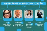 Juízes do TRT/AL Alda Barros e Flávio Costa serão expositores em webinário promovido pelo TRT/GO