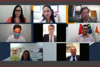 Tela com fotos da participção de magistrados do TRT e outros em live