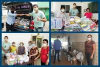 Fotos da entrega das doaçãos 