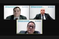 Advogado trabalhista Alessandro Medeiros de Lemos, secretário-geral da Presidência Raul Júnior e desembargador João Leite de Arruda Alencar