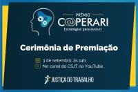 Card Prêmio Coperari - Estratégias para evoluir. Cerimônia de premiação