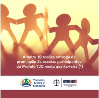 Amatra 19 realiza entrega de premiação às escolas participantes do Projeto TJC