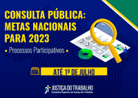FOTO DA LOGOMARCA DA CONSULTA PÚBLICA EM COR AZUL, LEGENDAS AMARELAS E UMA LUPA