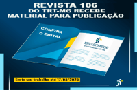 Revista do TRT-3 recebe artigos jurídicos até o dia 17/3