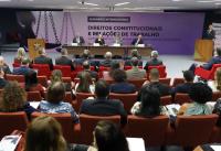 Mesa de abertura do Seminário Internacional sobre Direitos Constitucionais e Relações de Trabalho : Caminhos das Cortes Superiores para a Efetividade da Justiça Social”.