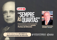 Memorial Pontes de Miranda promoverá palestra com o professor Marcos Bernardes de Mello
