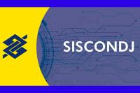 IMAGEM COM UMA TARAJA AMARARELA À ESQUERDA COM A LOGO DO BANCO DO BRASIL DISPOSTA EM COR AZUL E, AO LADO DIREITO, O NOME SICONDJ E LETRAS BRANCAS SOBRE UM TOM LILÁS