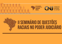 Imagem de fundo amarelo escuro com letras nas cores marron e preto. Há o desenho do mapa do Brasil.