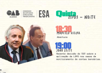 Dois homens brancos lado a lado em um cartaz com as informações sobre o evento
