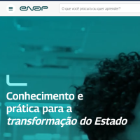 Imagem com  o logo da ENAP