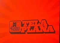 QUADRO VERMELHO COM O NOME TELA PLANO ESCRITO EM LETRA VERMELHA COM CONTORNO PRETO