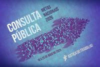 Card da consulta pública, nas cores azuis escuro e clara.