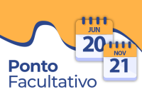 Foto da página de um calendário com a informação das datas 20 de junho e 21 de novembro como pontos facultativos