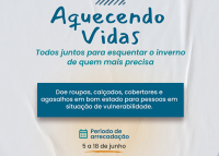 FUNDO BRANCO COM A PALAVRA AQUECENDO VIDAS EM AÇÃO