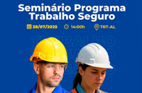 Foto de um homem e  uma mulher usando jalecos azuis e capacetes. O homem usa capacete amarelo e a mulher, azul