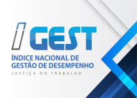 Quadro com fundo cinza e traços azuis escuros com o nome Igest Índice Nacional de Gestão de Desempenho escrito em letas azuis