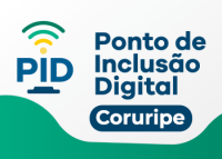 LOGOMARCA DO PID, EM CORES AZUL,VERDE E BRANCO, COM O NOME PONTO DE INCLUSÃO DIGITAL EM LETRAS AZUL