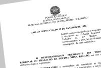 Há a imgem de um documento de fundo branco com o brasão da República no lato da página. As letras são grafadas na cor preta.