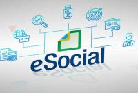 Card de fundo branco com vários ícones em volta do nome eSocial