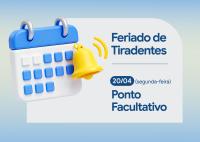 card azul com o nome feriado tiradentes