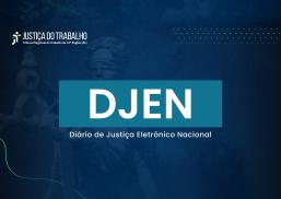fundo azul com letra branca DJEN